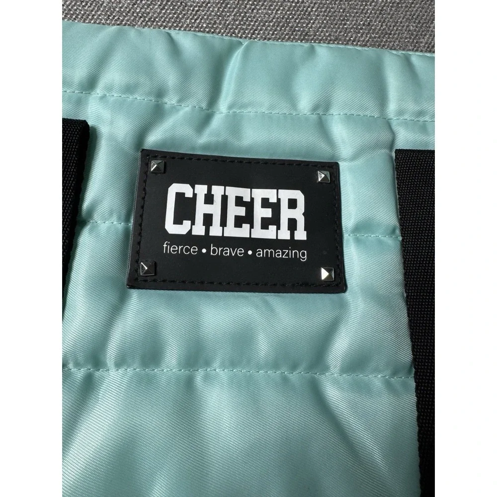 JUSTICE CHEER TOTE‎ BAG/BACKPACK AQUAMARINE FIERCE BRAVE AMAZING
